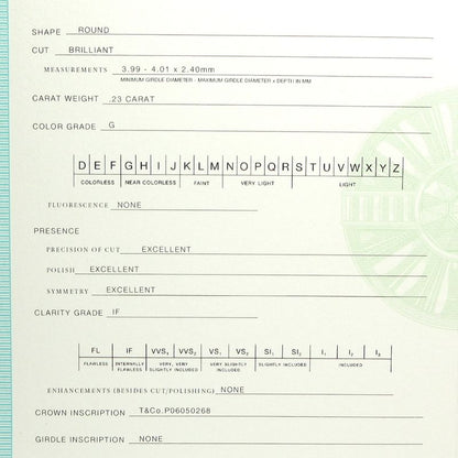 Tiffany & Co Earrings Solitaire Pt950 X Diamonds 2 Total Diamonds (1 Diamond