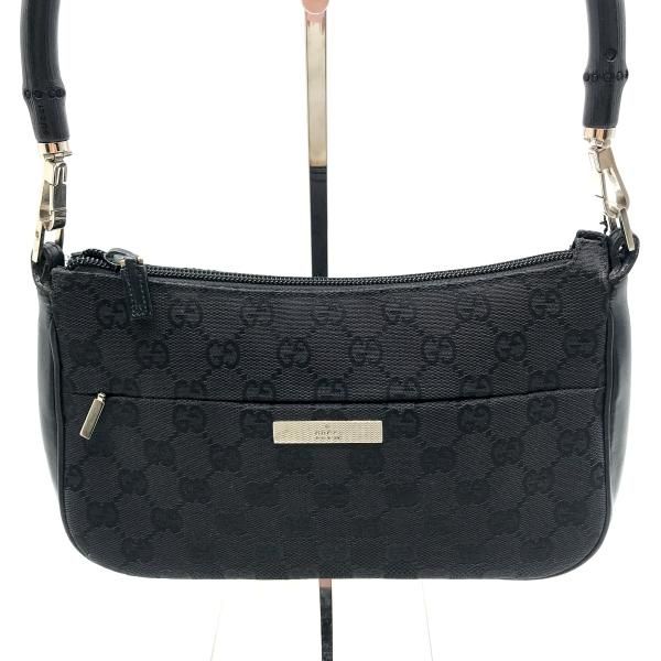 Gucci Bamboo GG Canvas Hand Bag Black