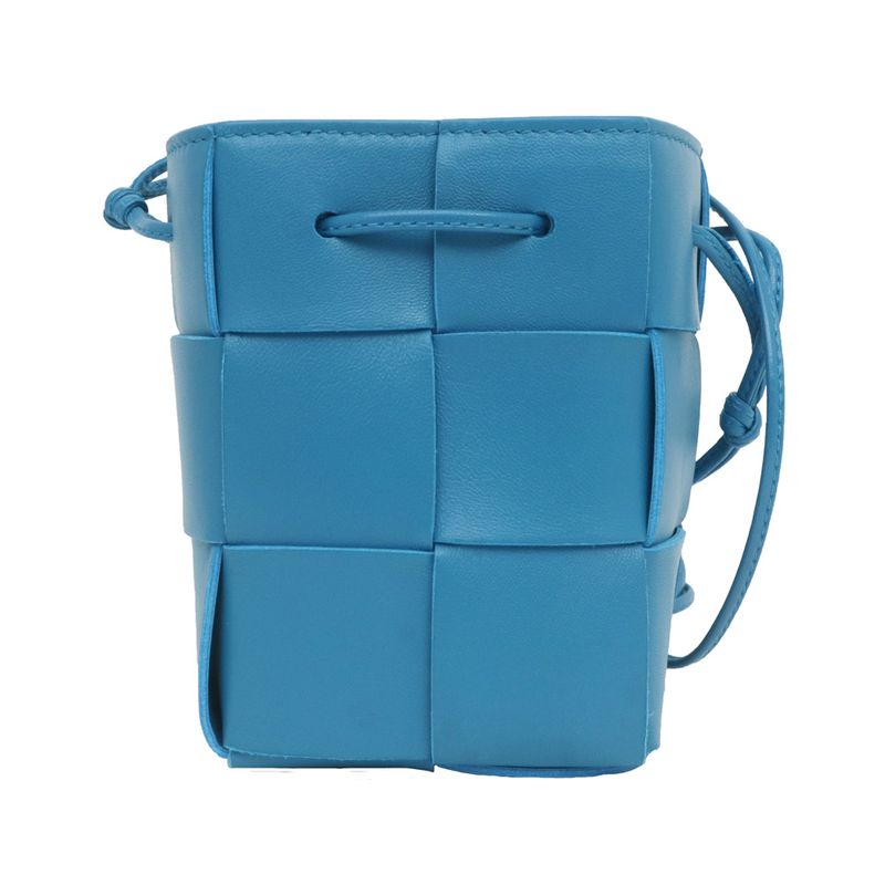 Bottega Veneta Cassette Mini Crossbody Shoulder Bag Bucket Bag Blue -