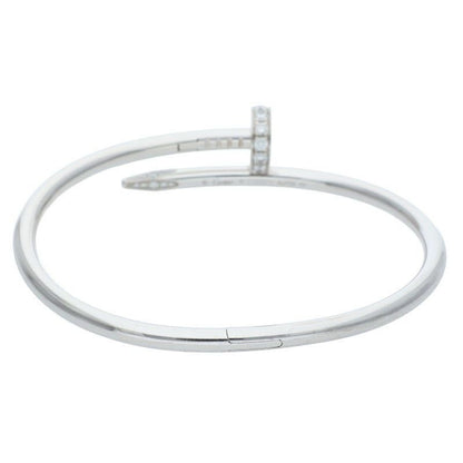 Cartier New Shape Juste UN CLOU Bracelet DIA 18K White Goldjuste Un Clou Half