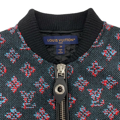 Louis Vuitton Monogram Jacquard Zip Up Jacket Outerwear Blouson Black