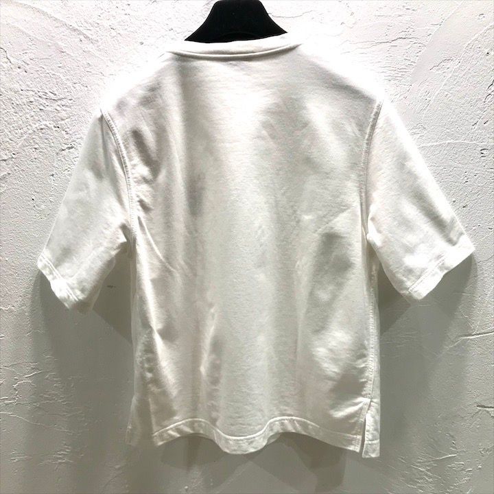Hermes Robot Motif Patch Short Sleeve T-Shirt Top White