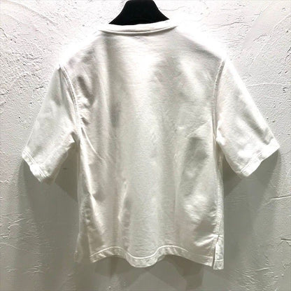 Hermes Robot Motif Patch Short Sleeve T-Shirt Top White
