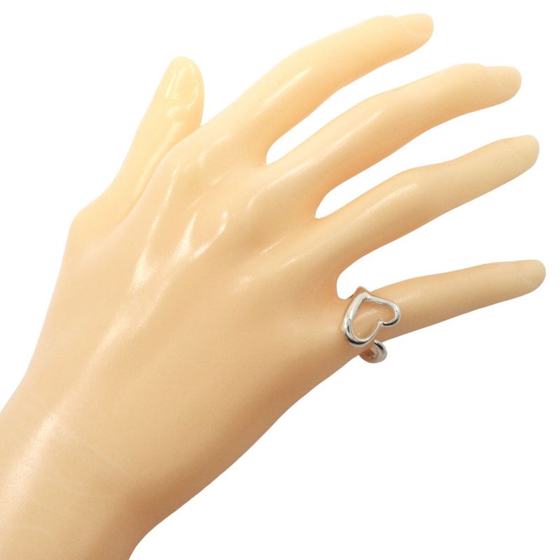 Tiffany & Co Open Heart Elsa Peretti Silver 925 Size 9 Ladies 4.7g Ring