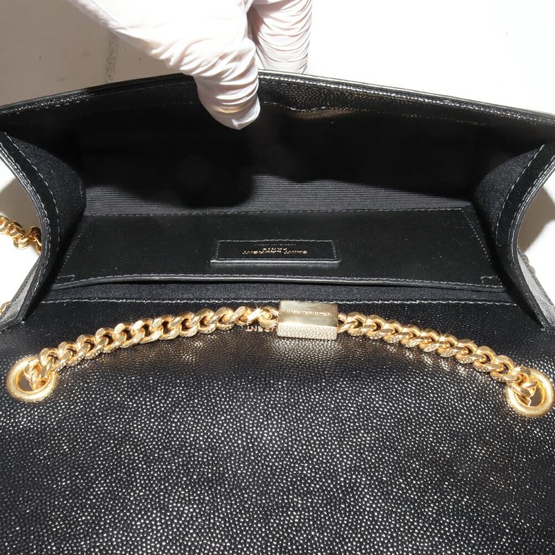 Saint Laurent Paris Chain Shoulder Bag Handbag Kate Small Chain Bag Grained