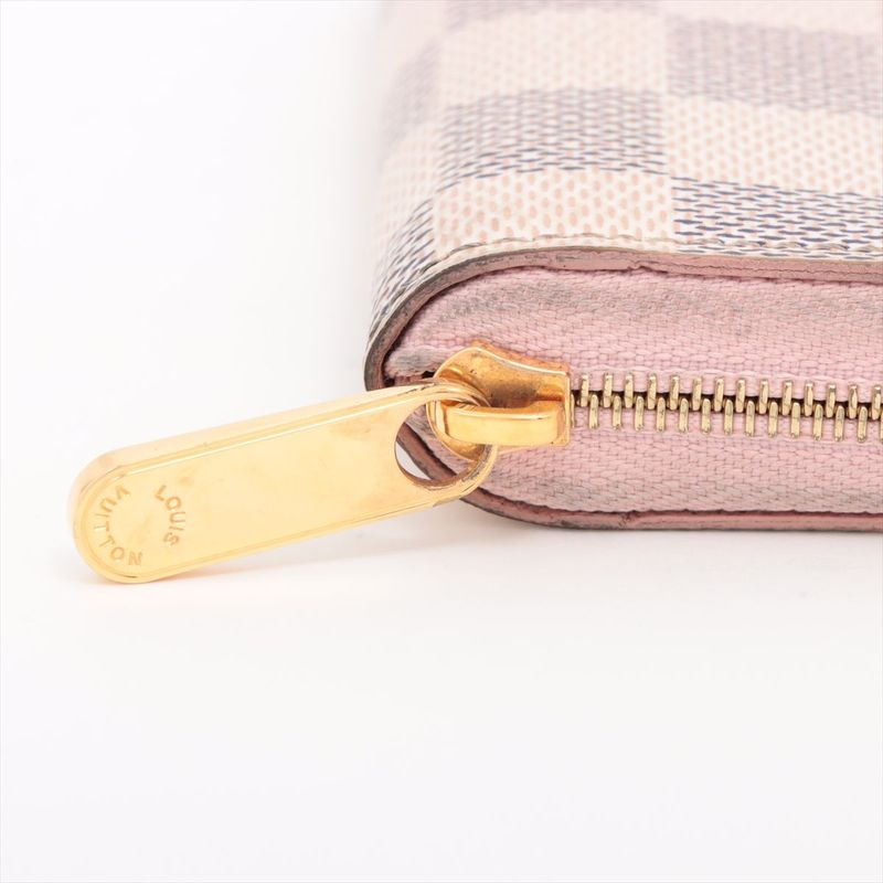 Louis Vuitton Damier Azure Zippy Coin Purse Coin Case Coin Case N60229 Ivory ×