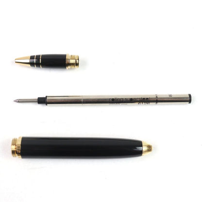 Louis Vuitton Dock Lacquer Capped Ballpoint Pen Black Gold Made In France Men's