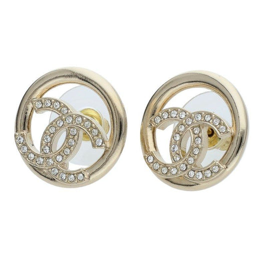 Chanel A22C Coco Mark Circle Earrings Women