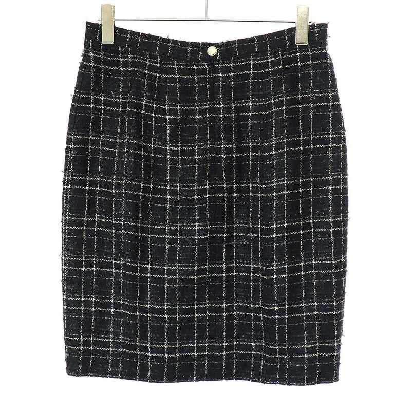 Chanel 2008 Cruise Tweed Jacket and Skirt Setup P32193v22147 P32374v22147 Black