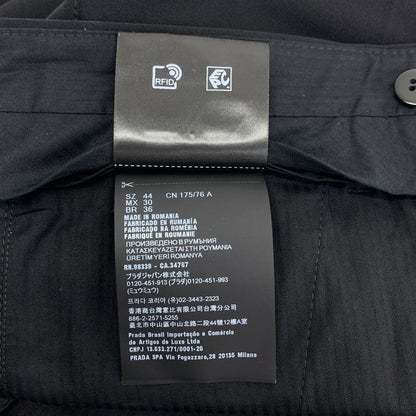 Prada - 2024 - Center Press Polyester Slacks Pants - 44 - Navy - Men's