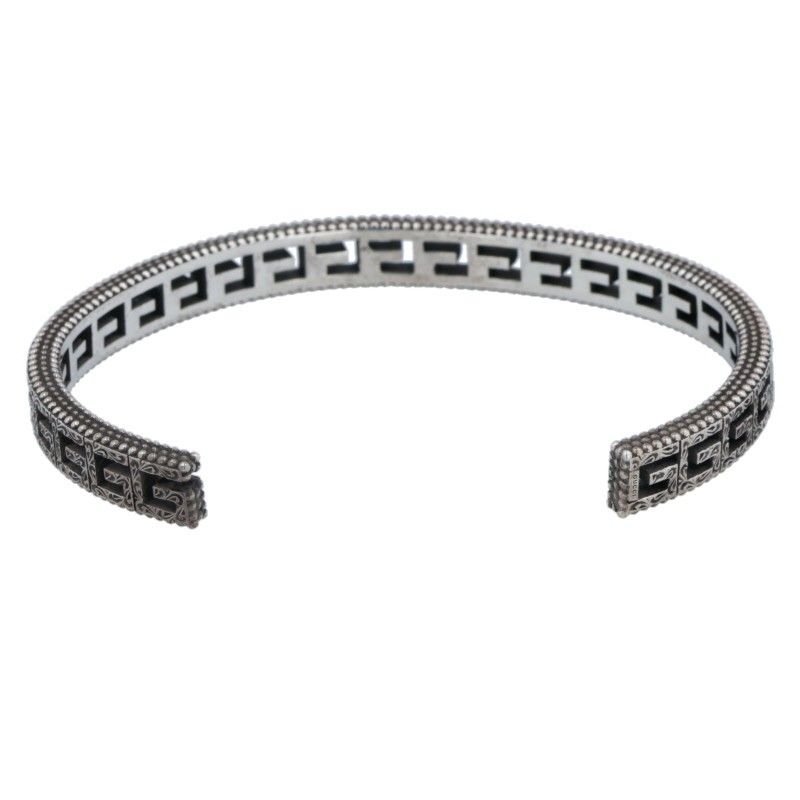 Gucci 551919 Square G Cuff Silver Bracelet Men's 18