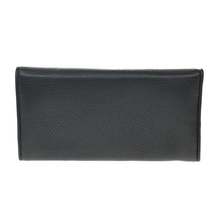 Gucci Long Wallet Fold Wallet Leather Black 65kb005