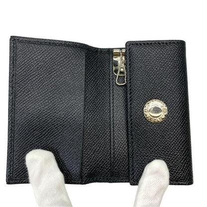 Bvlgari 6-ring Key Case Key Ring Leather Black