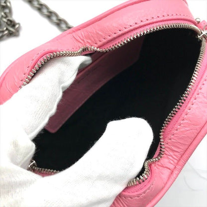 Balenciaga le Cagole Heart Leather Mini Shoulder Bag Pink