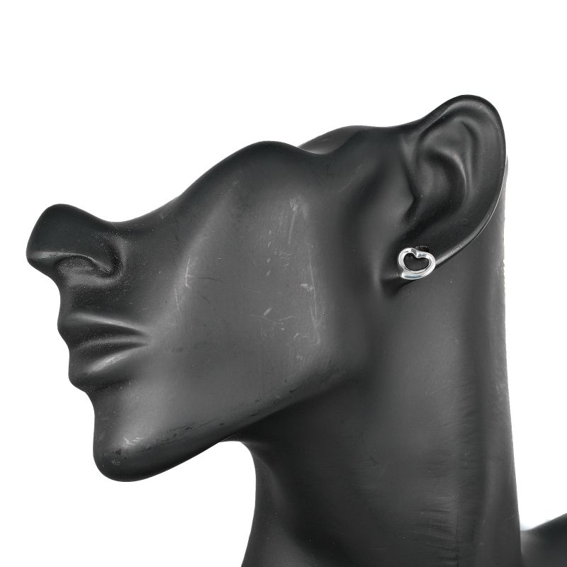 Tiffany & Co Open Heart Silver 925 Ladies 1.87g Earrings