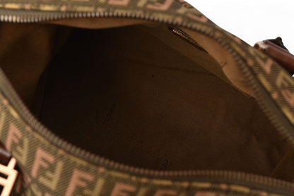 Fendi Bag Mini Boston Bag Fendi Zucca Pattern 8bl068 Khaki Brown