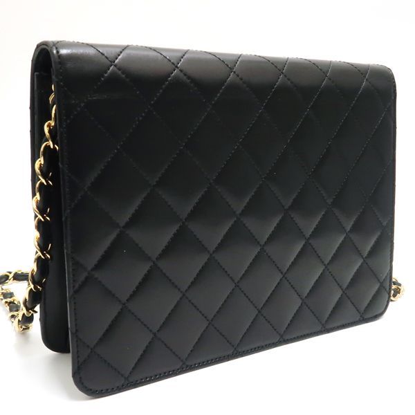 Chanel Chain Shoulder Bag Matelasse Push Lock Black Hardware Officially