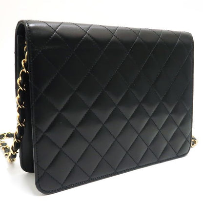 Chanel Chain Shoulder Bag Matelasse Push Lock Black Hardware Officially