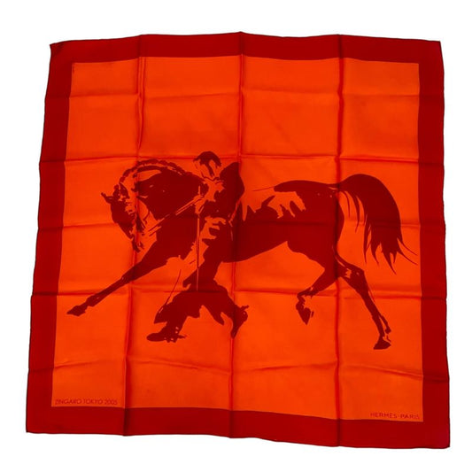 Hermes Scarf Silk Zingaro Tokyo 2005 Zingaro Tokyo 2005 Orange