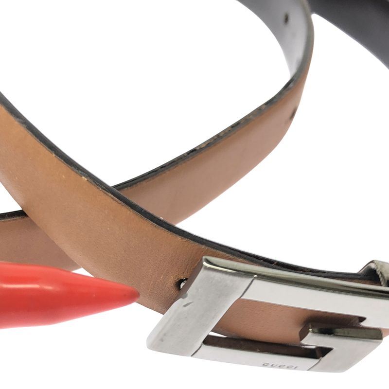 Gucci - G Buckle Leather Belt - Brown - Women's