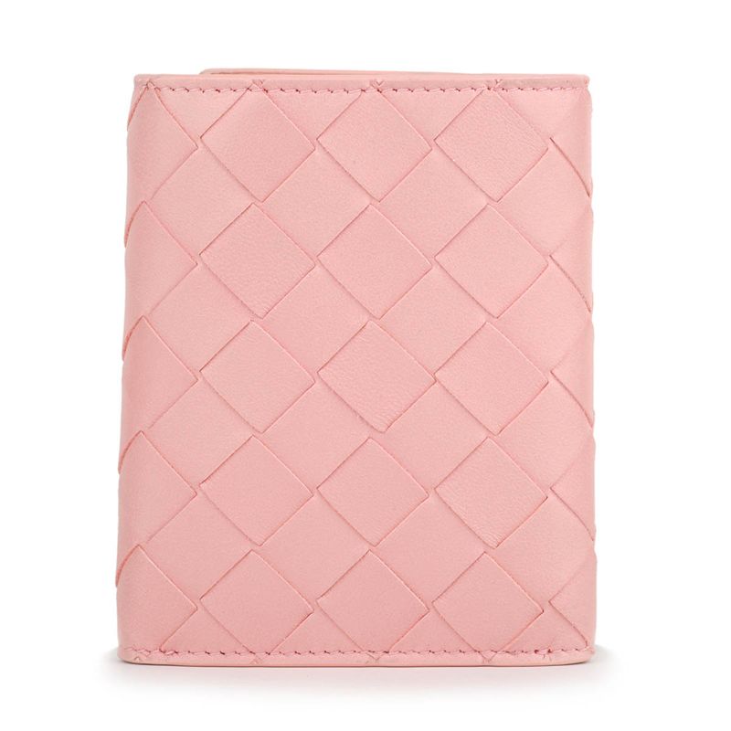 Bottega Veneta Trifold Wallet Zipper Wallet Rose