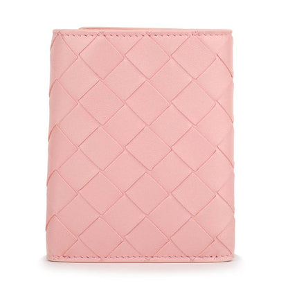 Bottega Veneta Trifold Wallet Zipper Wallet Rose