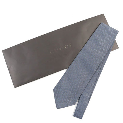Gucci 100% Silk All-over Design Regular Tie Tie Gray-blue Men's Accessories
