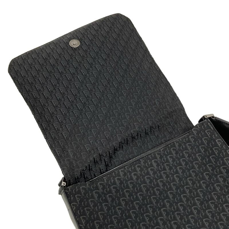 Dior/christian Dior Shoulder Bag Street Chictrotter Black And Gray Leather