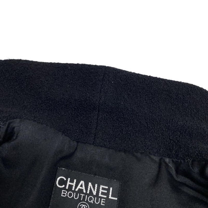 Chanel Jacket Size 36 S Ladies - 20923 Black Long Sleeves Tweed 4 Pockets Coco