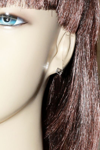 Gucci Earrings 18K White Gold G Logo Earrings