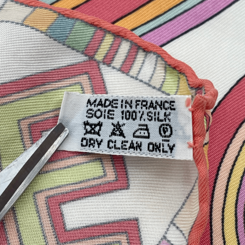 Hermes Scarf Carre 90 France Paris 24 Fbg Silk Multicolor