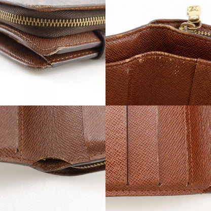 Louis Vuitton Compact Zip M61667 Monogram Canvas Brown Ca0095 Unisex Folding