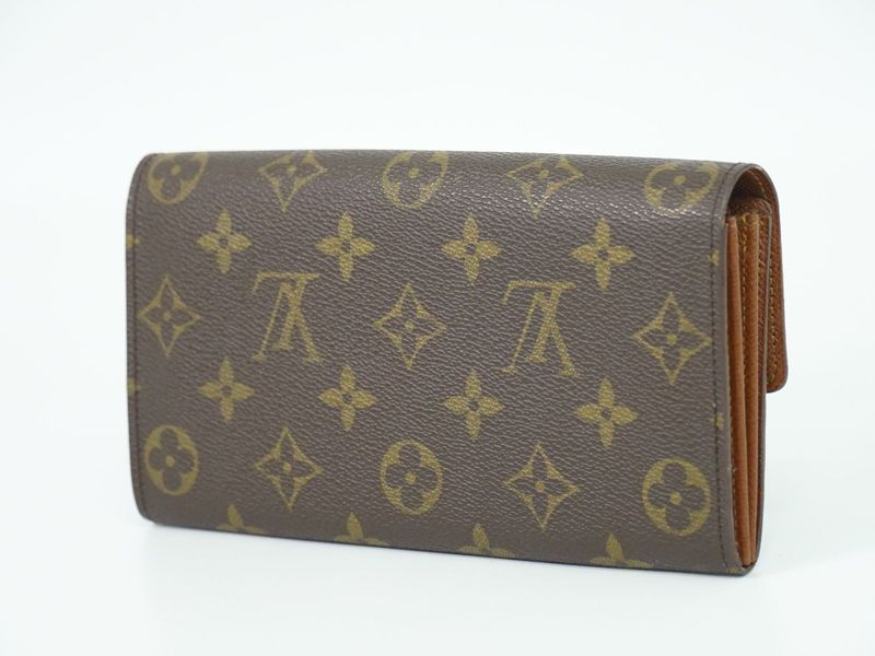 Authentic Louis Vuitton LV Pochette Porte Monet Cles Di Monogram Long Wallet