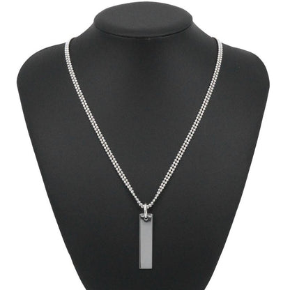 Gucci Logo Bar Double Ball Chain Silver 925 Unisex 23.9g Necklace