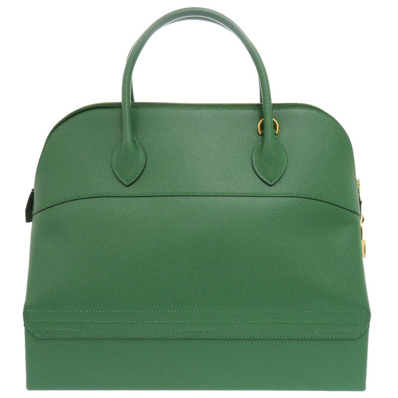 Hermes Macpherson Courchevel Vert Gold Hardware □G Engraved 2WAY Handbag Green