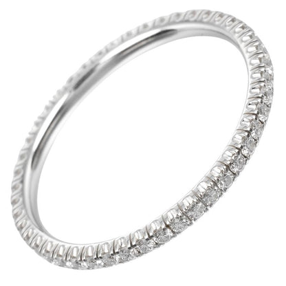 Cartier Etancel Full Eternity 18kwhite Gold With Diamonds #7.5 Ladies 1.1g Ring