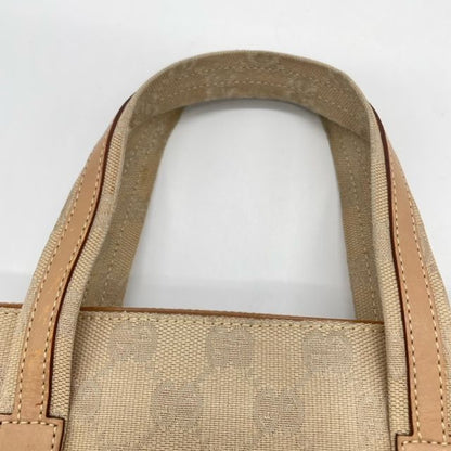 Gucci 002 1079 Handbag Tote Mini Bag Beige GG Canvas Leather Fashion Women