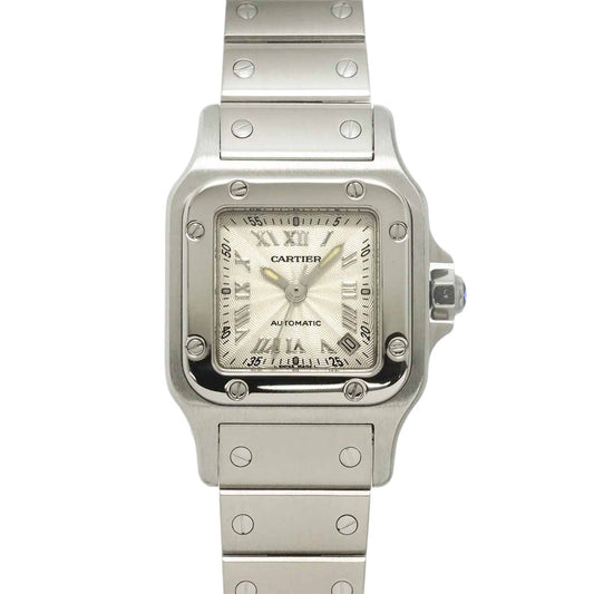 Cartier Santos Galbee SM Watch Date Silver Automatic