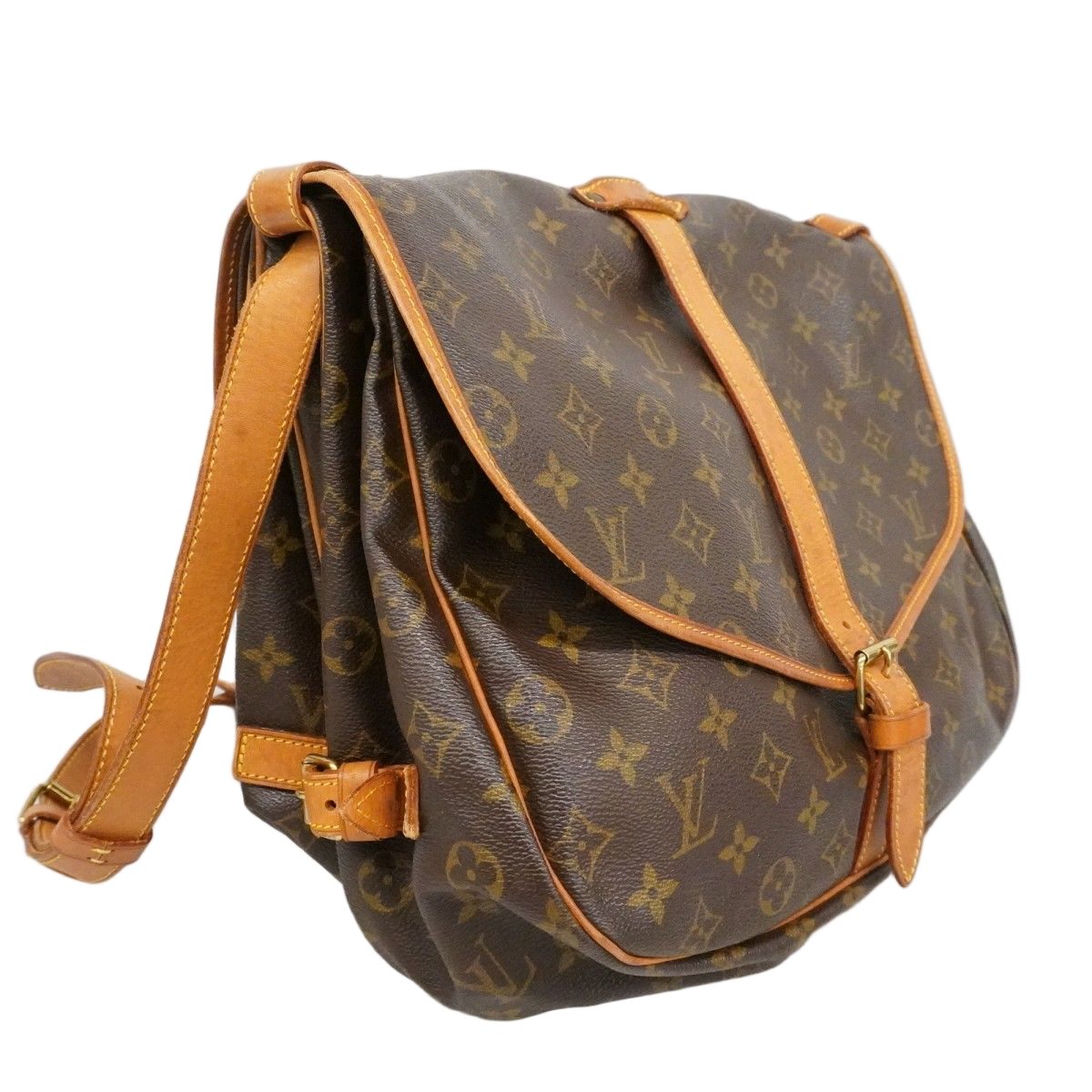 Louis Vuitton Shoulder Bag Monogram Saumur 35 Brown — view 2