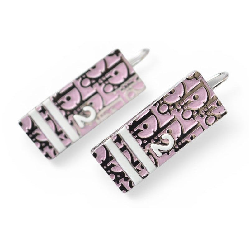 Dior Earrings Trotter Light Pink Silver — view 2