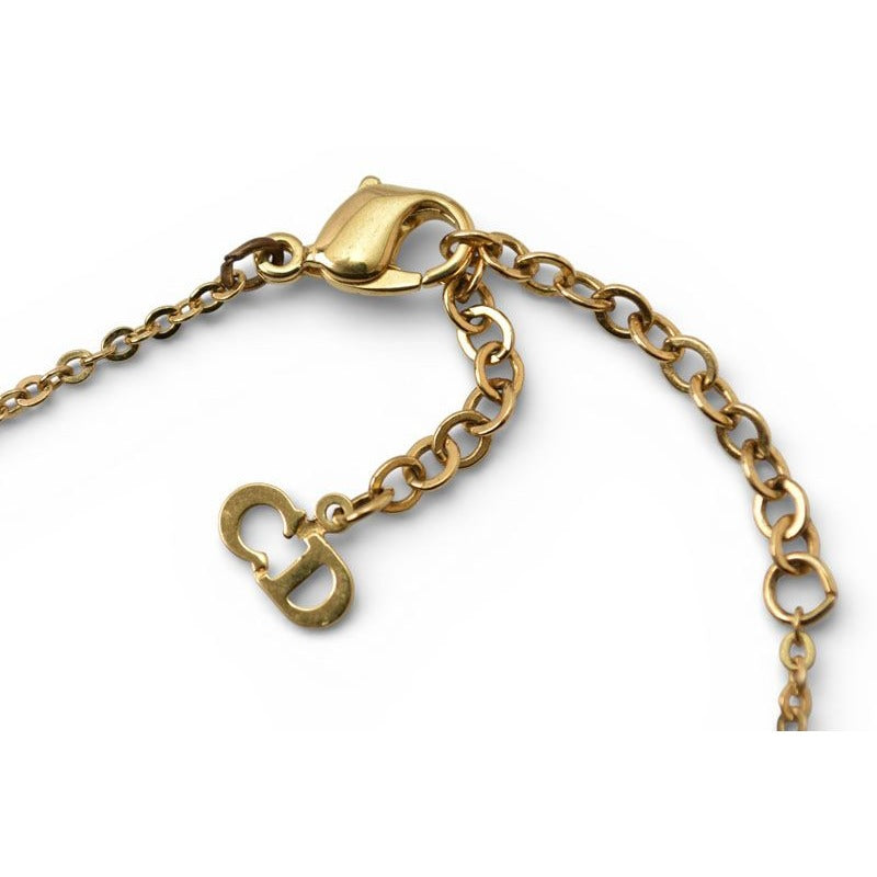 Christian Dior Necklace Choker Vintage Heart Motif Rhinestone — view 4