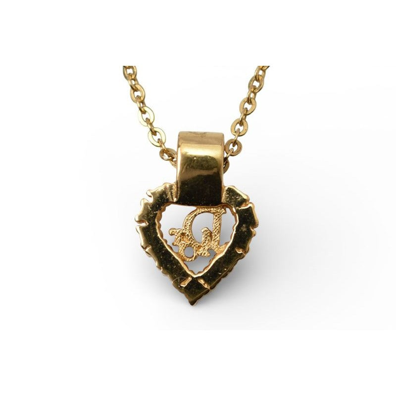Christian Dior Necklace Choker Vintage Heart Motif Rhinestone — view 5