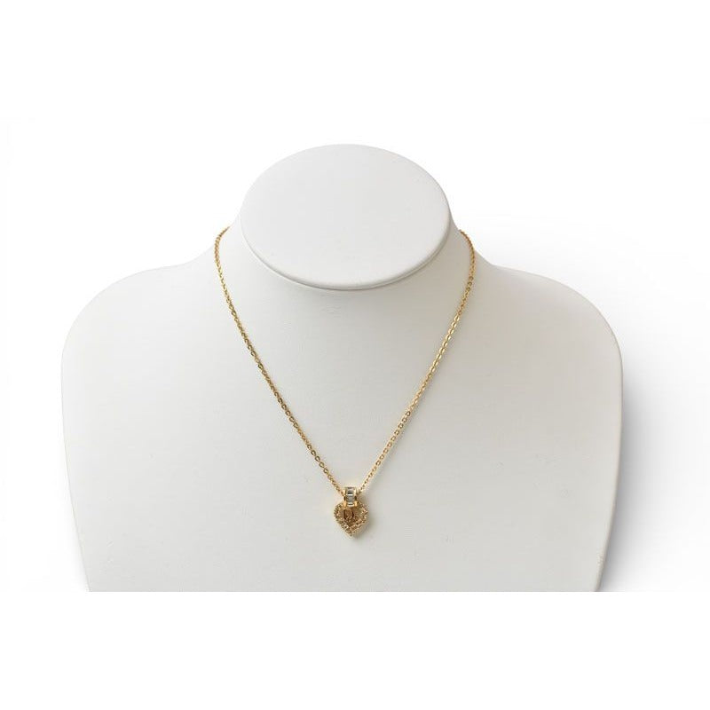 Christian Dior Necklace Choker Vintage Heart Motif Rhinestone — view 6