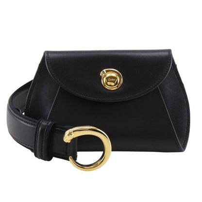 Cartier Panther Pochette Cuff Gold Plated Black Belt