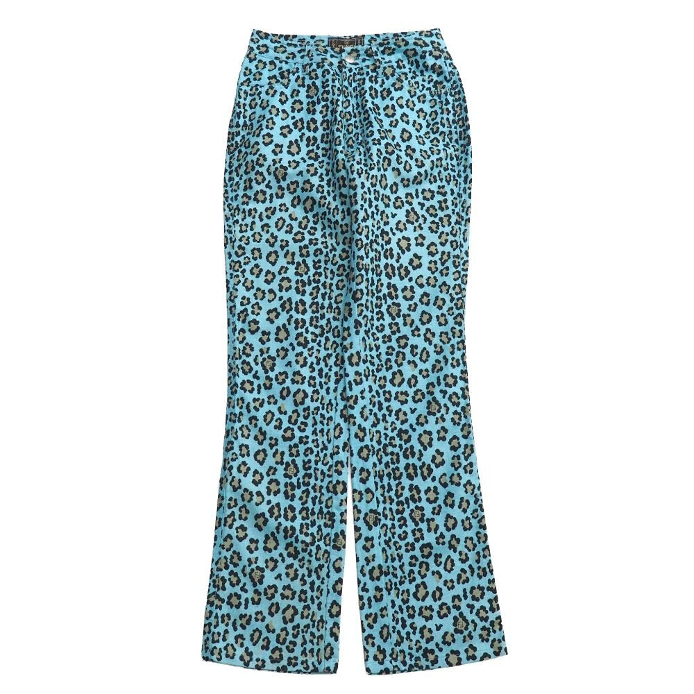 Fendi Pants 27 Cotton Blue-leopard Print