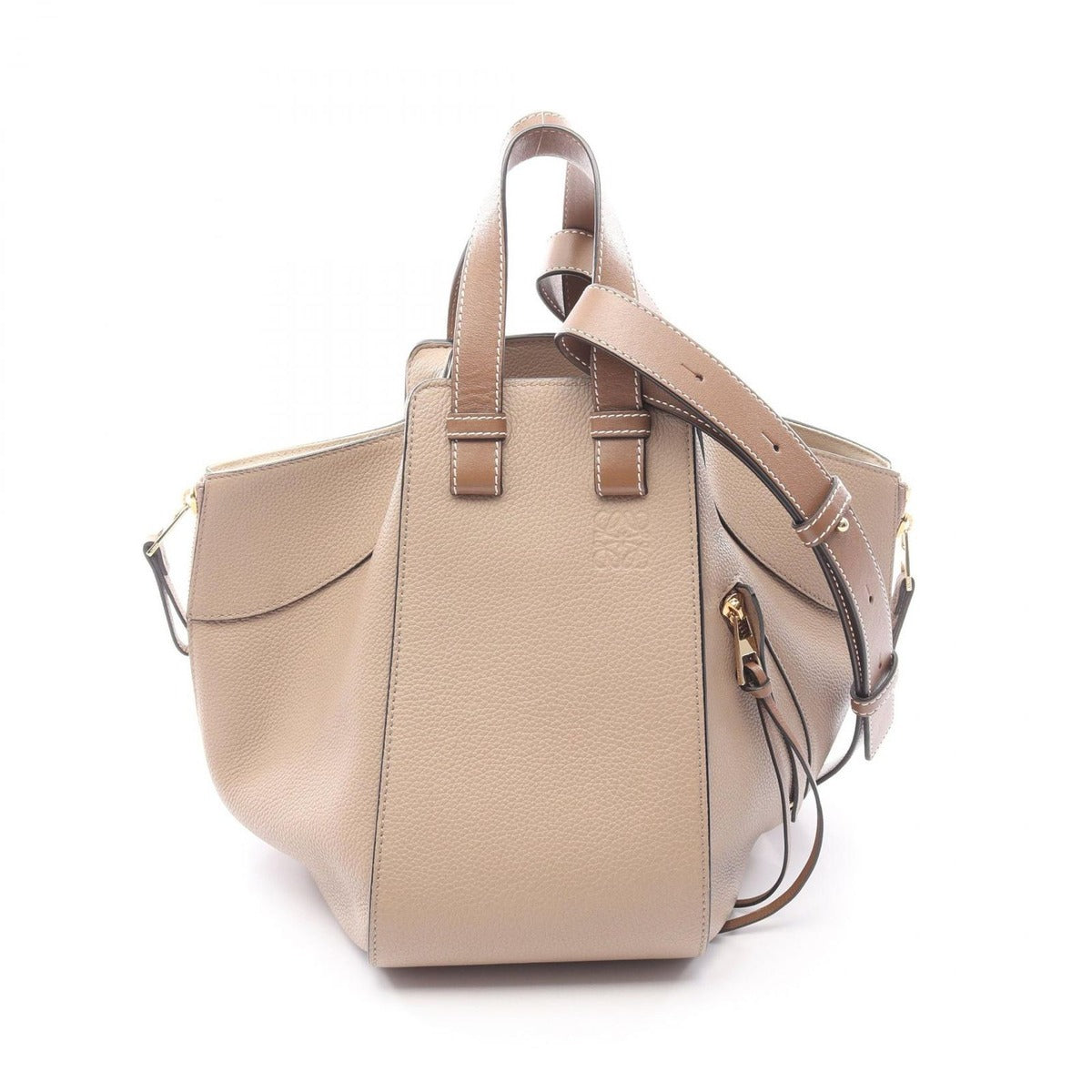 Loewe Handbag Hammock Bag Small Grey Leather