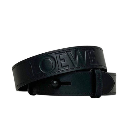 Loewe Belt Black Waist 80 cm 30 mm Leather
