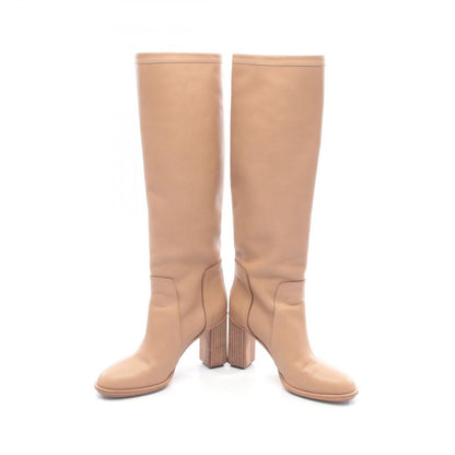 Hermes Boots Beige Leather — view 3