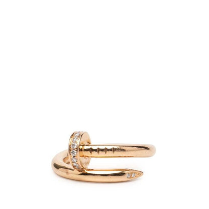 Cartier Juste Un Clou Ring 49 18k Pink Gold Diamond
