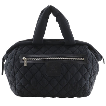 Chanel Coco Cocoon Quilted Nylon Black Boston Bag